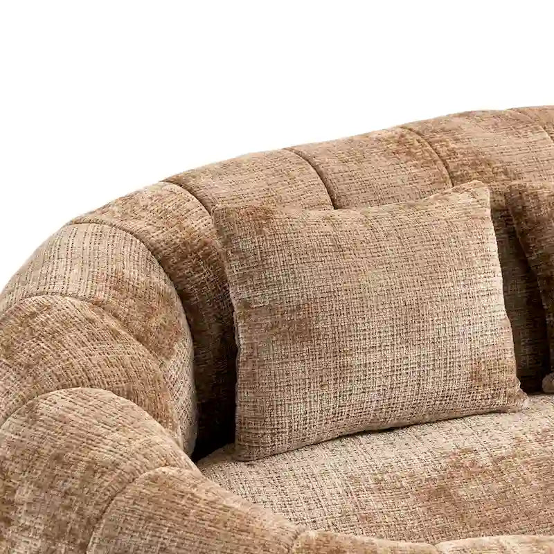 Chaise longue double en chenille, modèle Coffee Modern 59