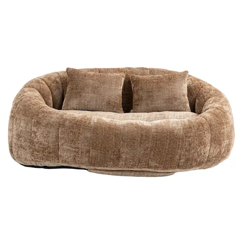 Chaise longue double en chenille, modèle Coffee Modern 59