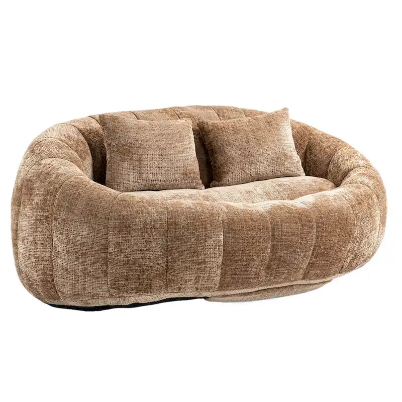 Chaise longue double en chenille, modèle Coffee Modern 59