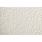 Fauteuil tonneau pivotant rembourré en tissu bouclette blanc crème 31