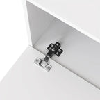 Meuble TV avec 2 placards et compartiment de rangement ouvert