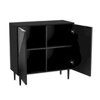 Mirod – Meuble d'appoint minimaliste moderne avec étagères réglables pour un rangement élégant et polyvalent