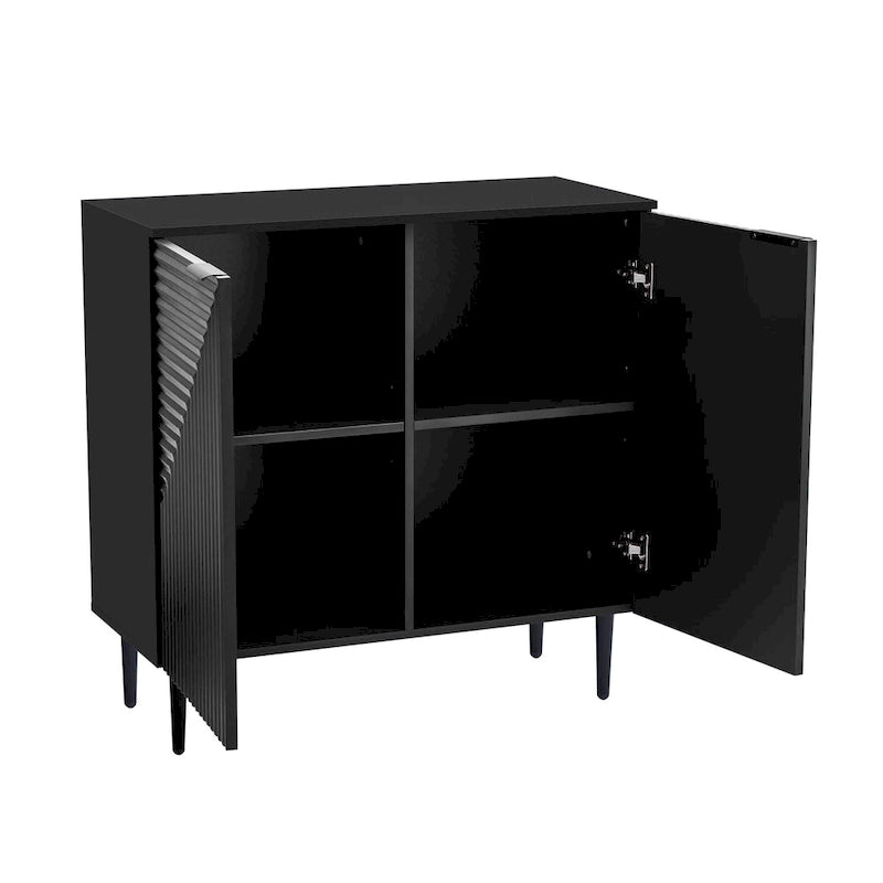 Mirod – Meuble d'appoint minimaliste moderne avec étagères réglables pour un rangement élégant et polyvalent