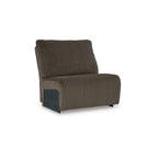 Canapé d'angle inclinable 6 places marron haut de gamme avec méridienne - 147L x 134P x 41H