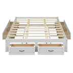 Table basse Ming de Pékin en bois recyclé, petite, 140 cm de long, finition blanchie patinée