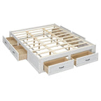 Table basse Ming de Pékin en bois recyclé, petite, 140 cm de long, finition blanchie patinée