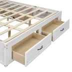 Table basse Ming de Pékin en bois recyclé, petite, 140 cm de long, finition blanchie patinée