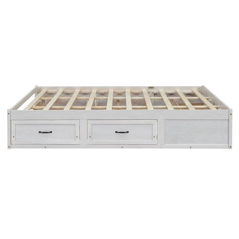 Table basse Ming de Pékin en bois recyclé, petite, 140 cm de long, finition blanchie patinée