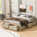Table basse Ming de Pékin en bois recyclé, petite, 140 cm de long, finition blanchie patinée