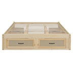 Table basse Ming de Pékin en bois recyclé, petite, 140 cm de long, finition blanchie patinée