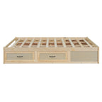 Table basse Ming de Pékin en bois recyclé, petite, 140 cm de long, finition blanchie patinée