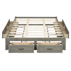 Table basse Ming de Pékin en bois recyclé, petite, 140 cm de long, finition blanchie patinée