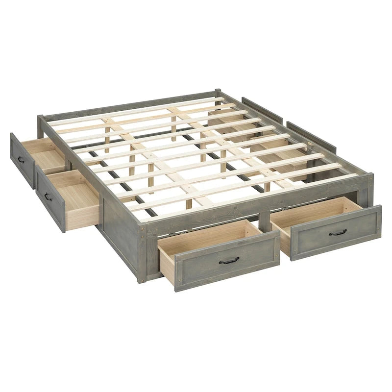 Table basse Ming de Pékin en bois recyclé, petite, 140 cm de long, finition blanchie patinée