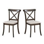 Chaises de salle à manger en bois avec dossier en X (2 pièces)
