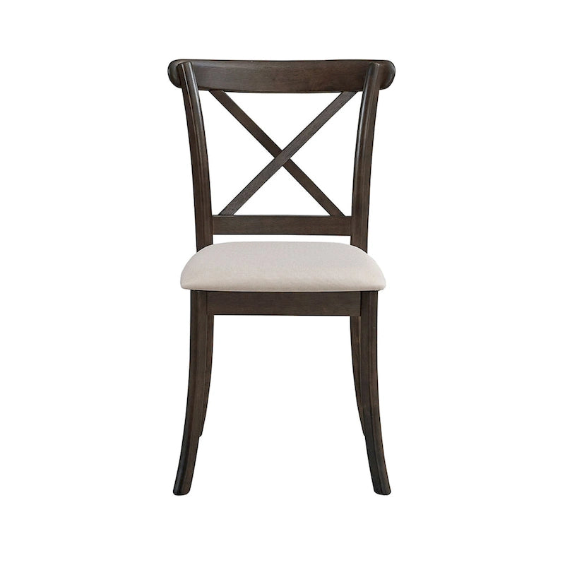 Chaises de salle à manger en bois avec dossier en X (2 pièces)