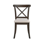 Chaises de salle à manger en bois avec dossier en X (2 pièces)