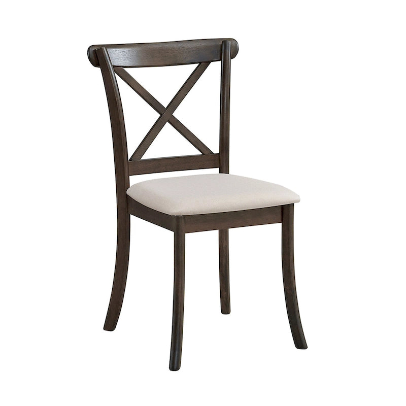 Chaises de salle à manger en bois avec dossier en X (2 pièces)