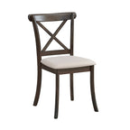 Chaises de salle à manger en bois avec dossier en X (2 pièces)