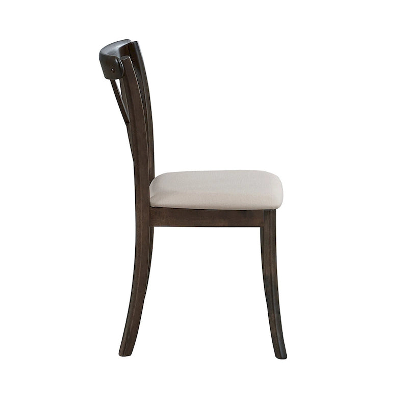 Chaises de salle à manger en bois avec dossier en X (2 pièces)