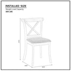 Chaises de salle à manger en bois avec dossier en X (2 pièces)