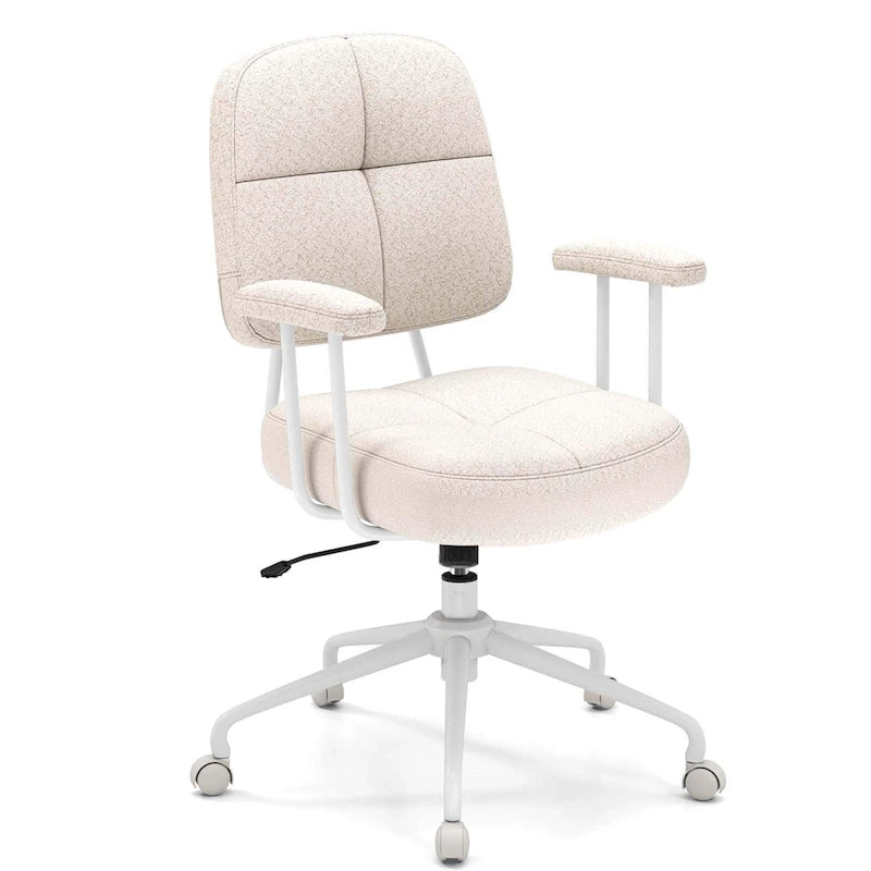 Chaise de bureau à domicile Fauteuil de travail rembourré en Leathaire - Voir les détails
