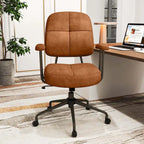 Chaise de bureau à domicile Fauteuil de travail rembourré en Leathaire - Voir les détails