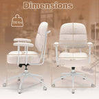Chaise de bureau à domicile Fauteuil de travail rembourré en Leathaire - Voir les détails