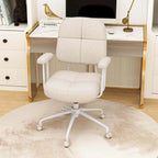 Chaise de bureau à domicile Fauteuil de travail rembourré en Leathaire - Voir les détails