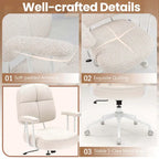 Chaise de bureau à domicile Fauteuil de travail rembourré en Leathaire - Voir les détails
