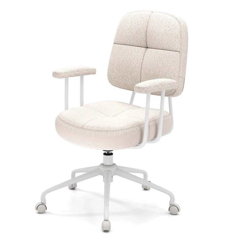 Chaise de bureau à domicile Fauteuil de travail rembourré en Leathaire - Voir les détails