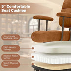 Chaise de bureau à domicile Fauteuil de travail rembourré en Leathaire - Voir les détails