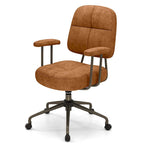 Chaise de bureau à domicile Fauteuil de travail rembourré en Leathaire - Voir les détails