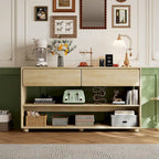 Console avec tiroirs et étagères pour salon, entrée