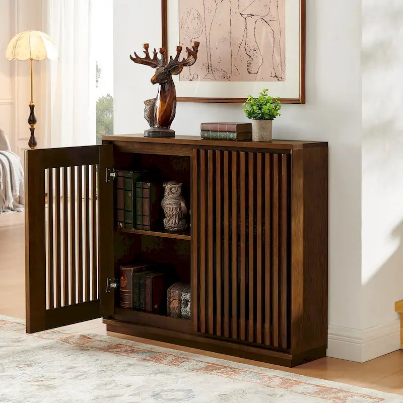 Table d'appoint Isanti marron clair/blanc - 23,13 larg. x 23,13 prof. x 22,63 haut.