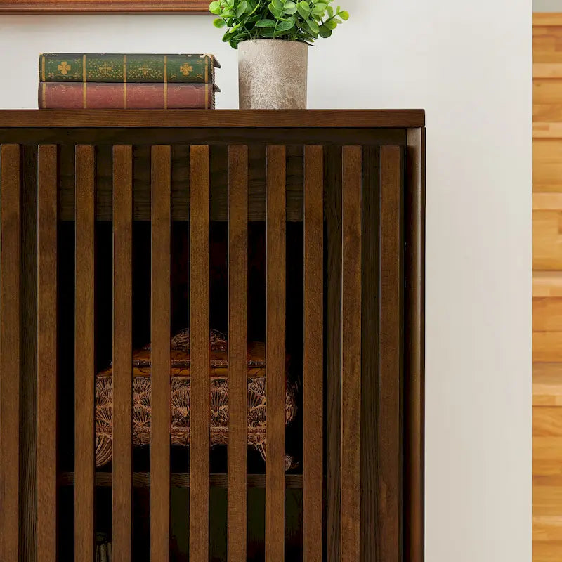 Table d'appoint Isanti marron clair/blanc - 23,13 larg. x 23,13 prof. x 22,63 haut.