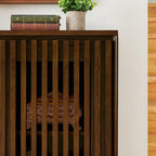 Table d'appoint Isanti marron clair/blanc - 23,13 larg. x 23,13 prof. x 22,63 haut.