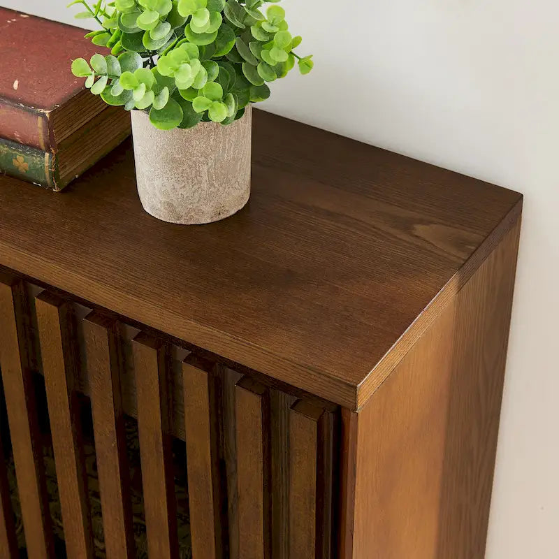 Table d'appoint Isanti marron clair/blanc - 23,13 larg. x 23,13 prof. x 22,63 haut.