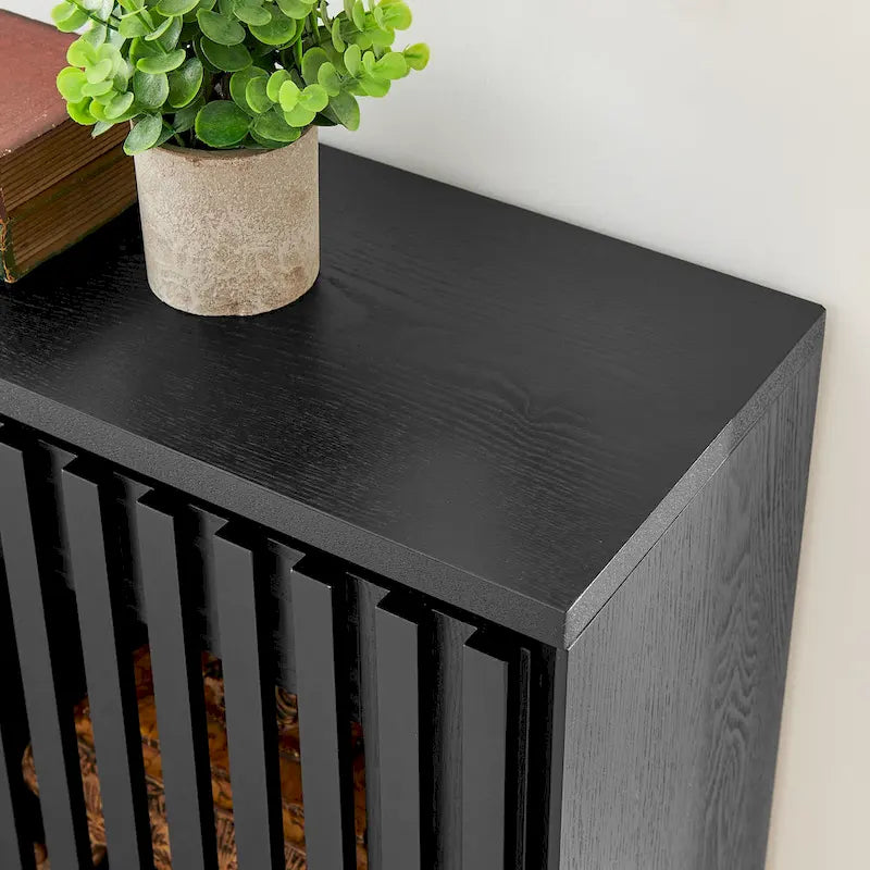 Table d'appoint Isanti marron clair/blanc - 23,13 larg. x 23,13 prof. x 22,63 haut.