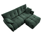 Canapé 2 places en chenille 78,7 avec ottoman, design minimaliste et coussins haute résilience
