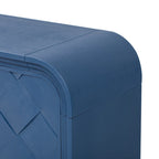 Meuble de Rangement Buffet Commode d'Entrée Courbée / Meuble d'Appoint à 4 Portes pour Couloirs Salons