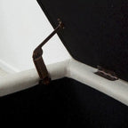 Banc de rangement en lin touffeté Brighton