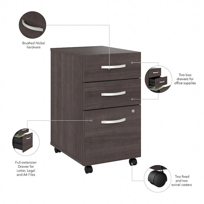 Bureau informatique Studio A 60W avec tiroirs