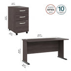 Bureau informatique Studio A 60W avec tiroirs