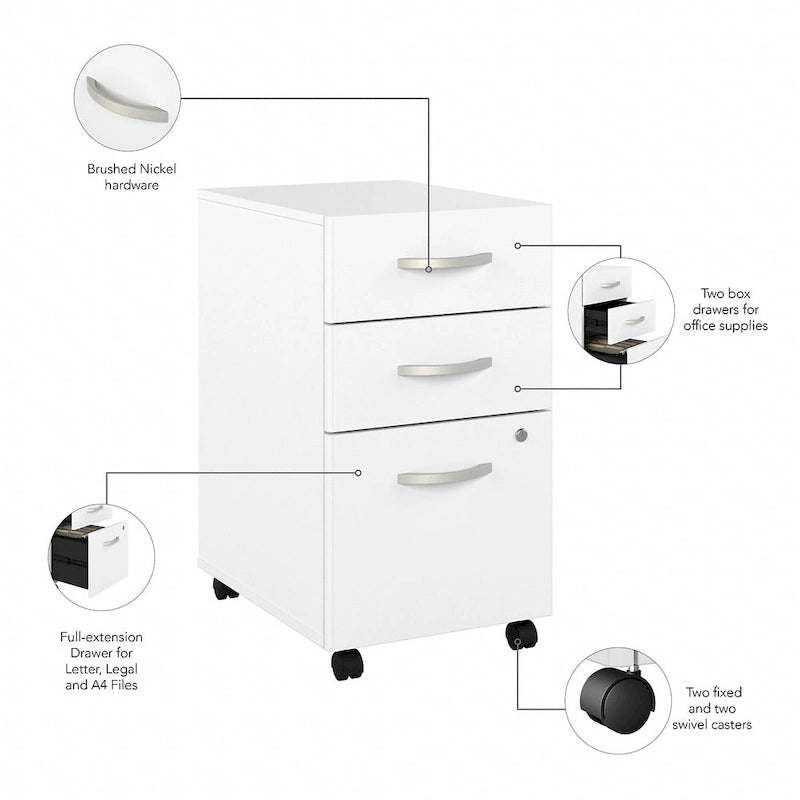 Bureau informatique Studio A 60W avec tiroirs