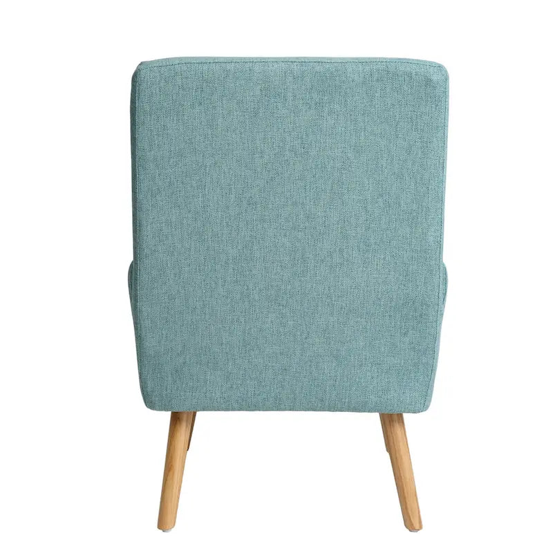 Fauteuil d'appoint en tissu avec pouf
