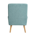 Fauteuil d'appoint en tissu avec pouf