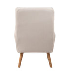 Fauteuil d'appoint en tissu avec pouf