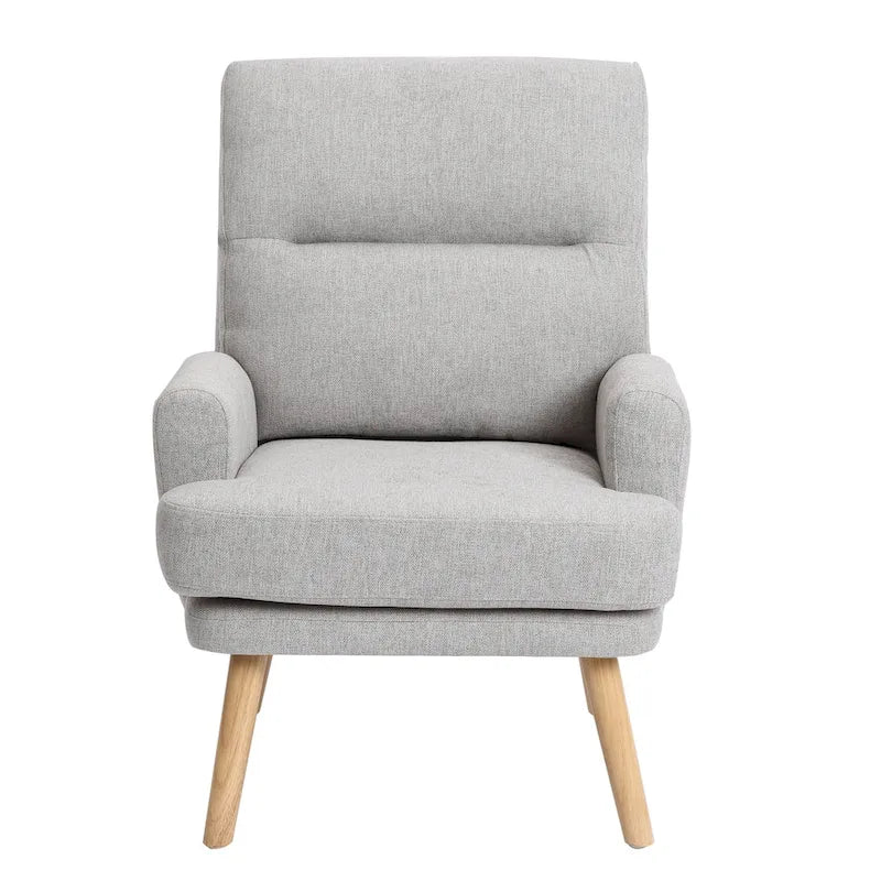 Fauteuil d'appoint en tissu avec pouf