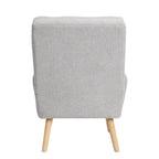 Fauteuil d'appoint en tissu avec pouf