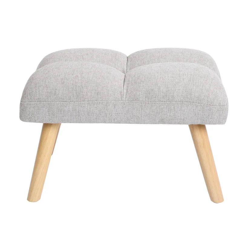 Fauteuil d'appoint en tissu avec pouf